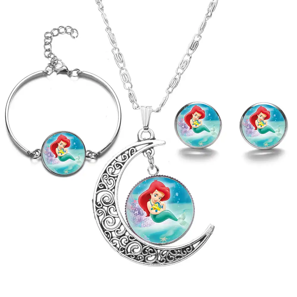 Songda Sevimli Kucuk Denizkizi Taki Setleri Icin Bebek Kiz Prenses