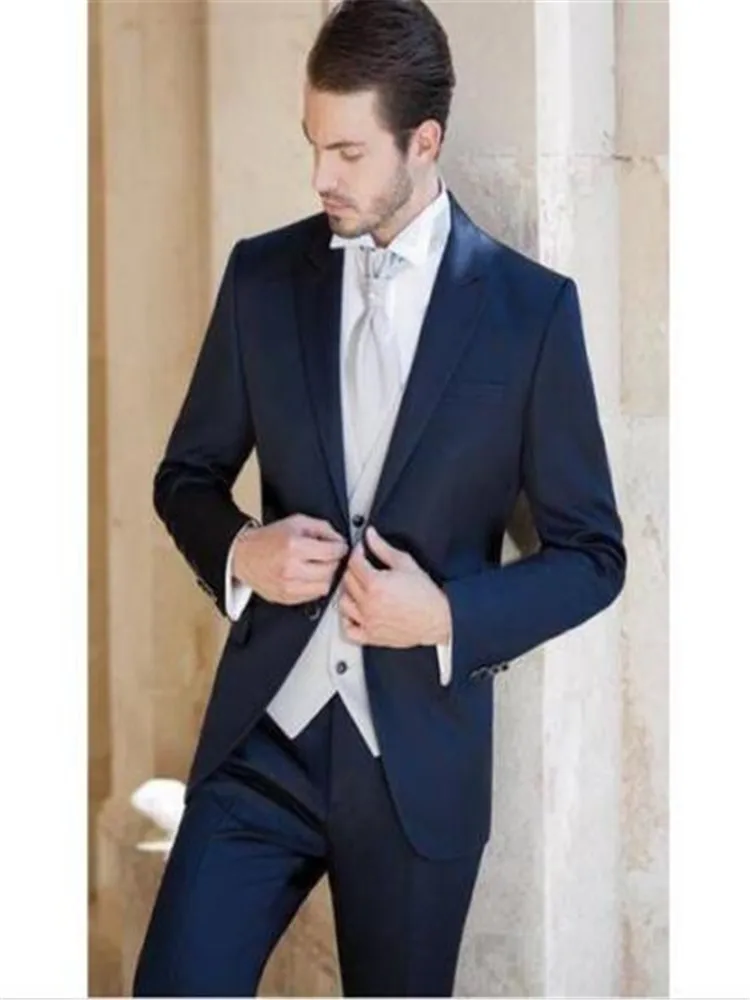 Costume Homme Grey Tweed Men Suit Winter Classic Suit Men Elegant Formal Wedding Suits For Men Retro 3 Pieces Traje Hombre Suits - Цвет: Picture style11