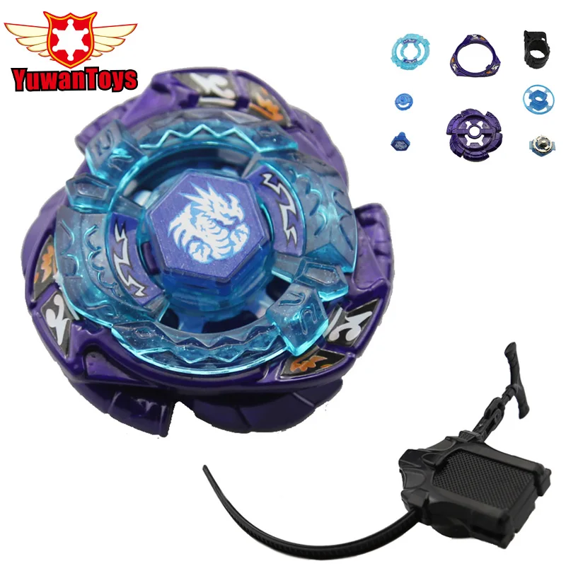 New Beyblade BB128 OMEGA DRAGONIS 85XF Spinning Top Metal Fury 4D Rapidity F S Launcher Gyro