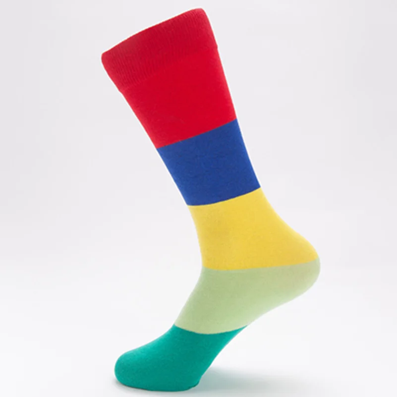 5 пар брендовых качественных мужских носков, унисекс, женские разноцветные носки в горошек со смайликом, мужские носки из чесаного хлопка, Calcetines Happy Funny Sock - Цвет: A