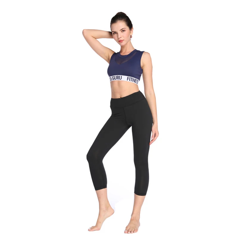 Women leggings Fitness Gym Exercise Running Yoga Pants Activewear Sports Capri