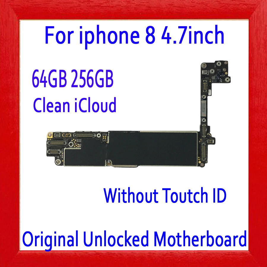 

64gb / 256gb for iphone 8 4.7inch Motherboard without Touch ID Original unlocked for iphone 8 Logic with IOS System fingerprint