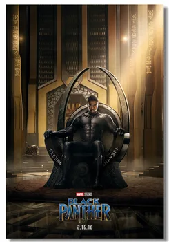 

Custom Canvas Wall Decal Marvel Black Panther Poster Black Panther Wall Sticker Chadwick Boseman Wallpaper Bar Cafe Mural #0310#