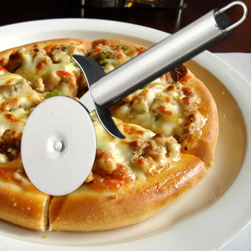 1PC Practical Stainless Steel Pizza Wheels Cutter Multifunctional Cake