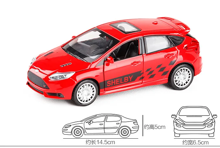 Новый 1:30 Ford Focus сплава литья под давлением модели автомобиля игрушки Электронные металлический автомобиль с свет и звук задерживаете для