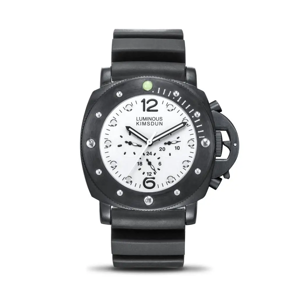 KIMSDUN часы мужские модные повседневные спортивные механические часы мужские s часы лучший бренд класса люкс резиновый ремешок водонепроницаемые часы Relogio - Цвет: K-4