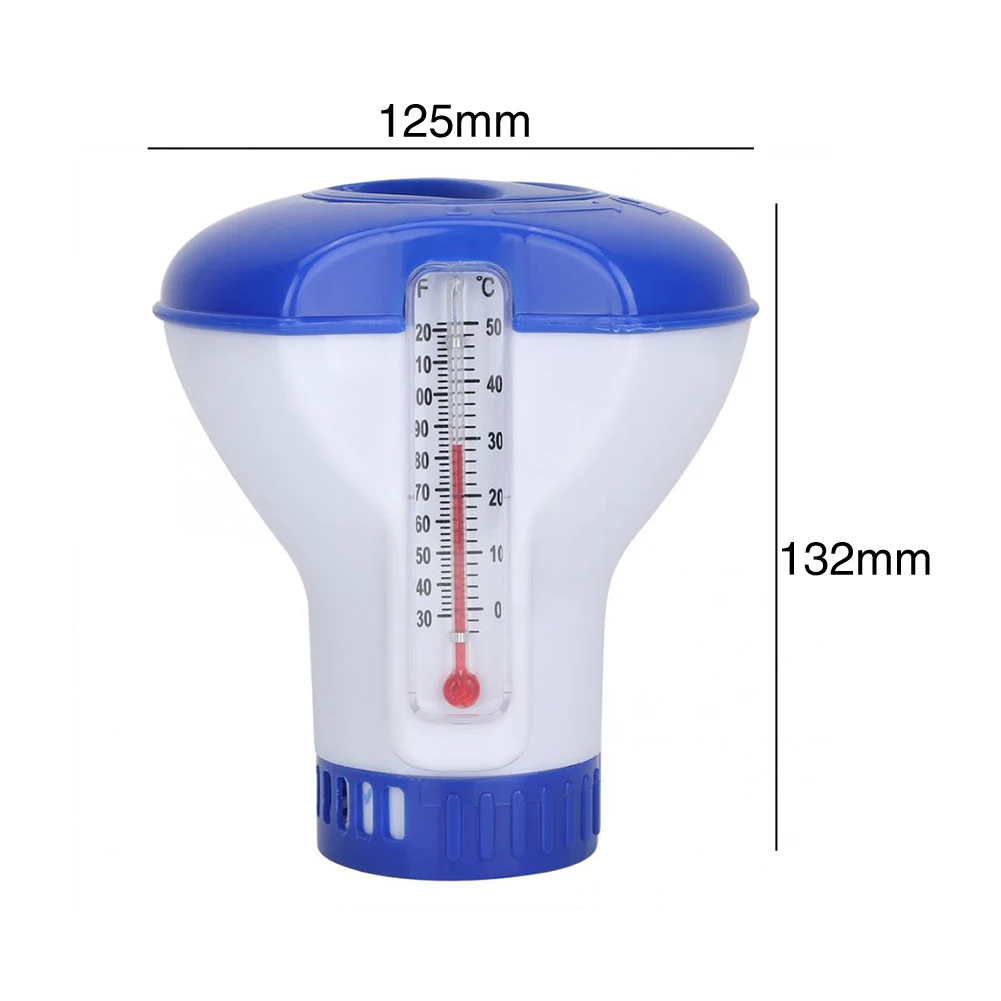 5 Inch ABS Chlorine Dispenser Spa Swimming Pool Automatic Small Applicator Floating Disinfection Tablet Hot Tub With Thermometer