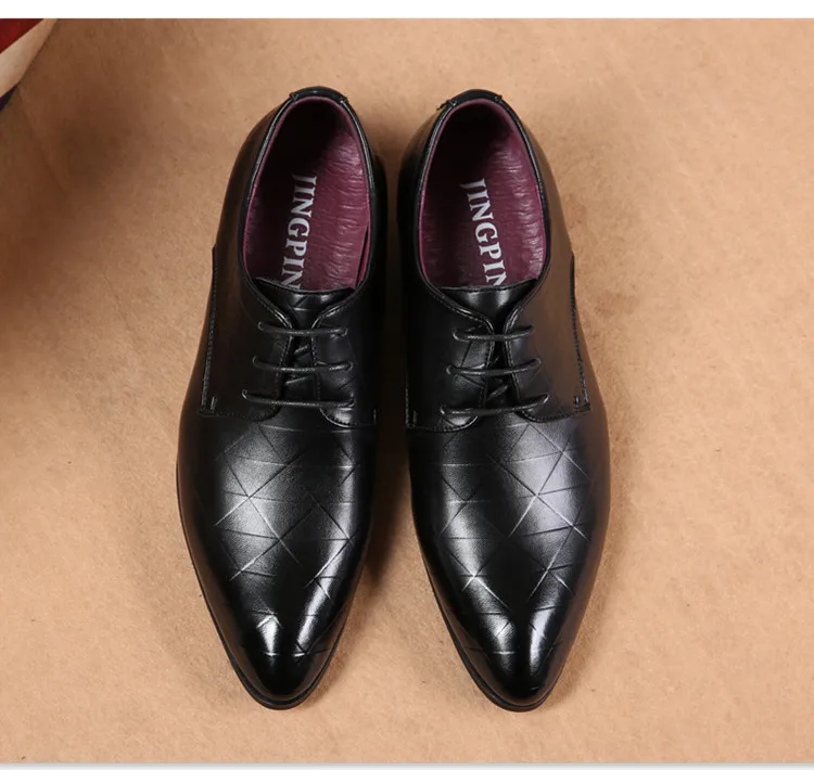 AMSHCA/мужская кожаная обувь; оксфорды в британском стиле с острым носком; большие размеры 45, 46, 47