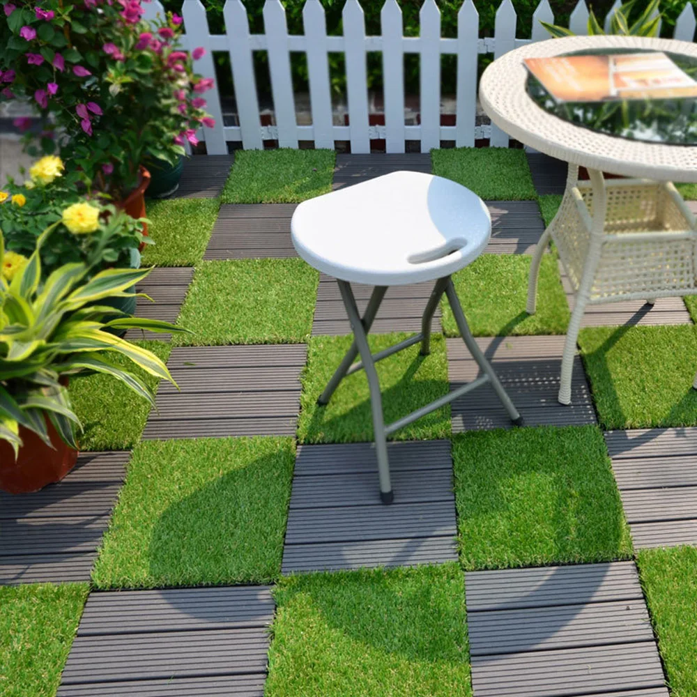 Koop Enipate Gras Tegel Serie PP Grijpende Gras Dek Tegels Kunstmatige Anti slijtage Turf Tegels Tuin Decking Tegel 30*30*2.6 cm