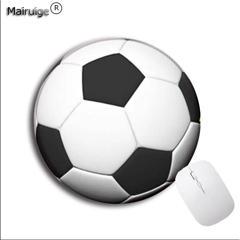 Mairuige Football Sports 20*20  22*22cm Lock Edge Round mouse pad gamer play mats Gaming keyboard circular Mousepads