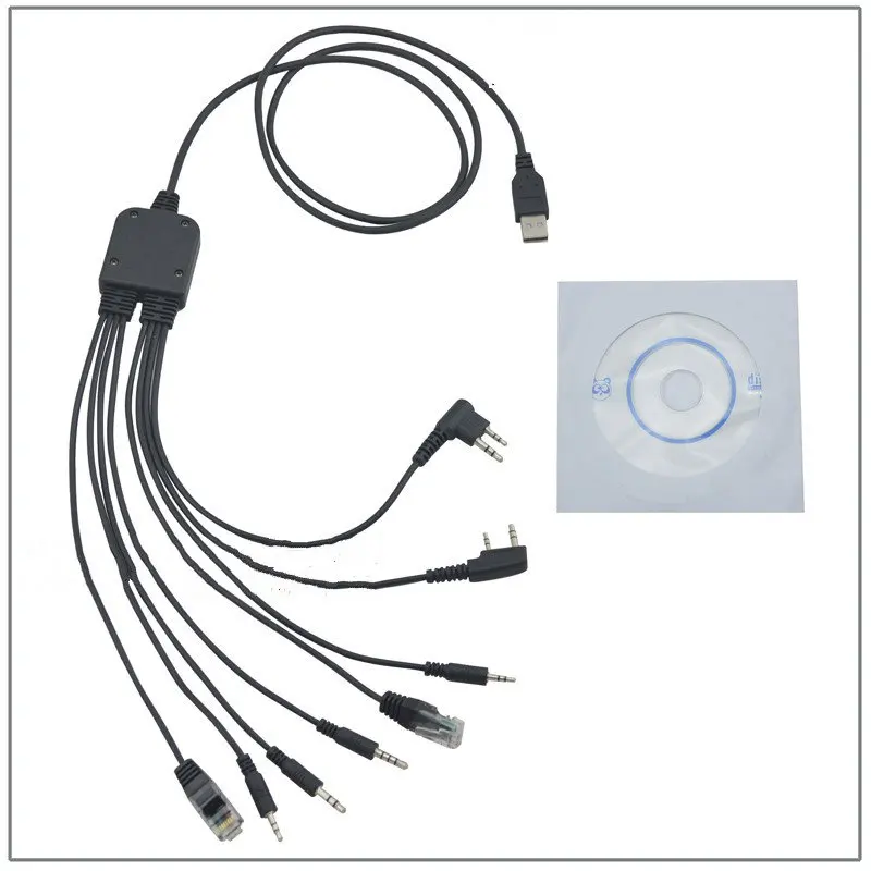 8 в 1 USB кабель для программирования компьютера Kenwood Baofeng Motorola Yaesu Icom Handy Walkie Talkie Car