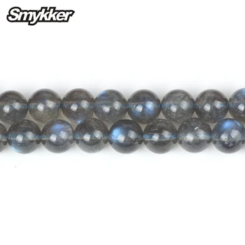 

Natural Labradorite Beads Dark Gray Shining ShimmerStone Genuine Real Gemstone Bead Spectrolite 6-10mm Fit Jewelry DIY Bracelet