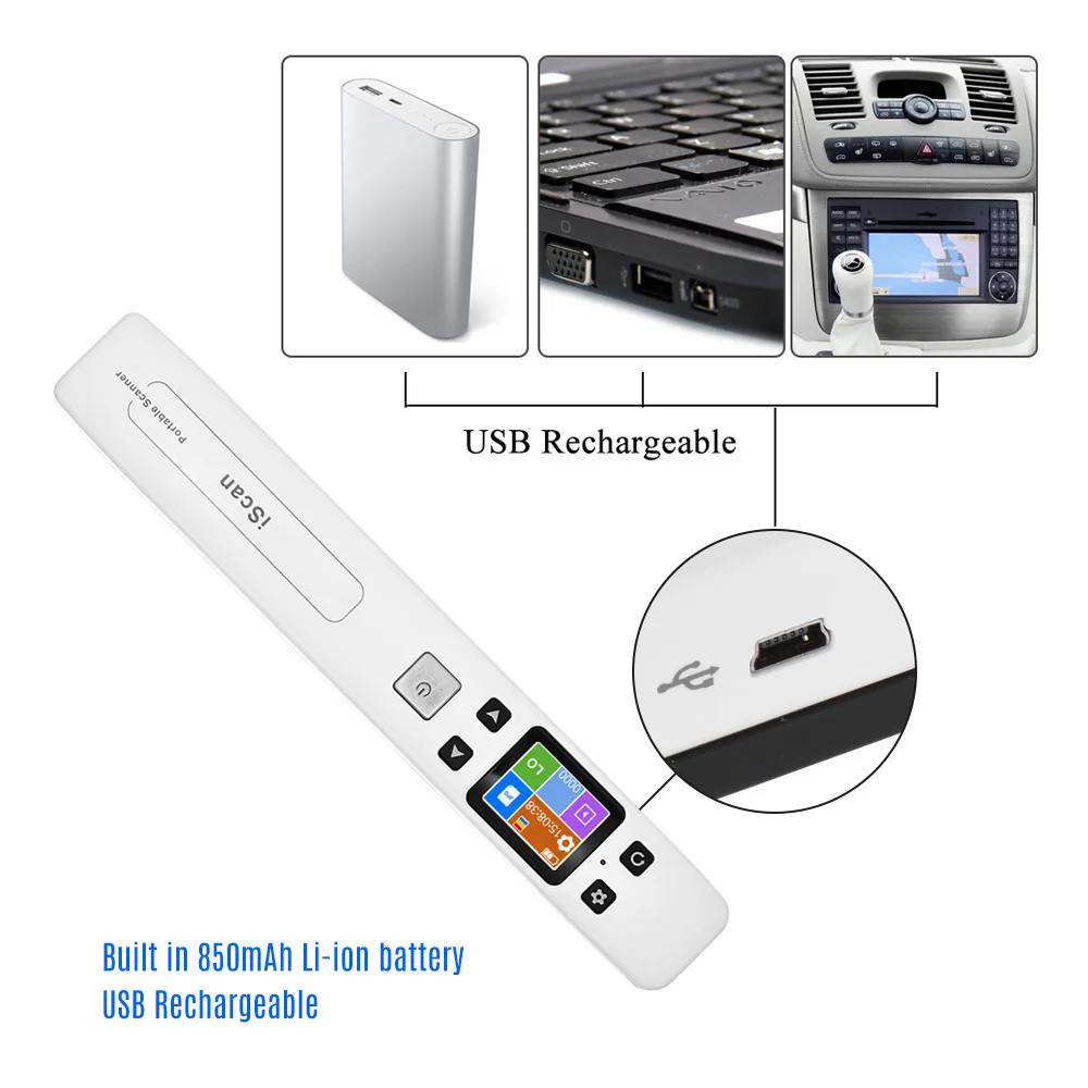 Mini Wireless WiFi Portable Scanner HD LCD Display