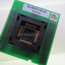 STR73x DIL48/QFP100 ZIF специальный burn-в гнездо золотое покрытие тестовая плата для интегральных схем сиденье Тесты гнездо Тесты скамья