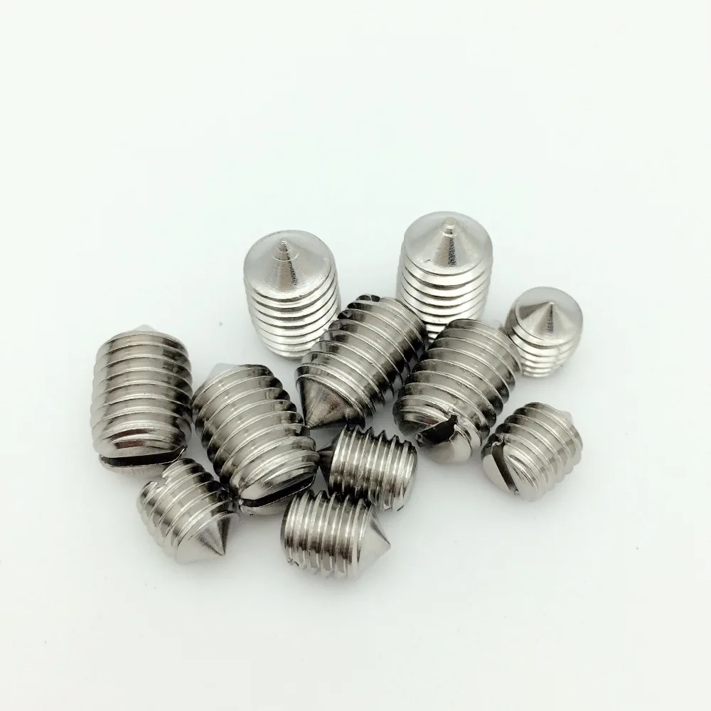 M10x(10 30mm Length) stainless steel slotted headless screws grubs tip
