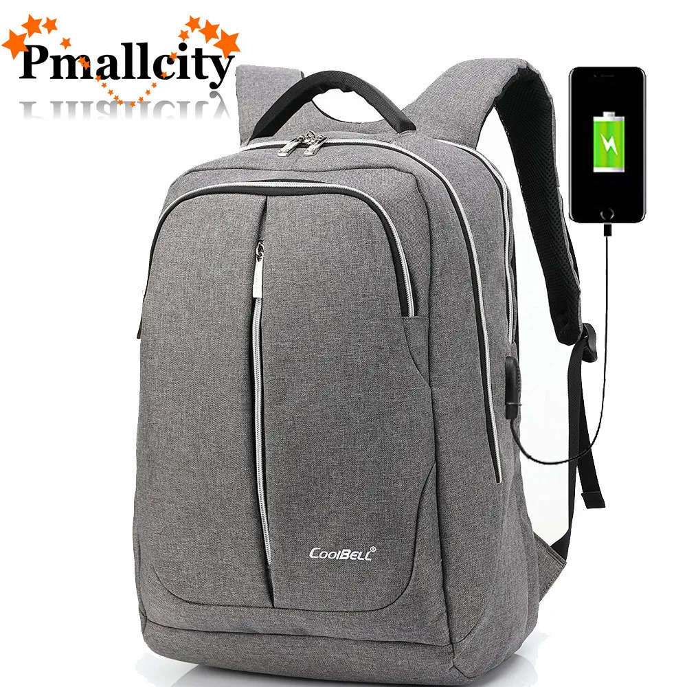 

Fashion External USB Charge Laptop Bag 15.6 15 inch Laptop Backpack Notebook Bag Women Men Business Mochila Feminina BagPack