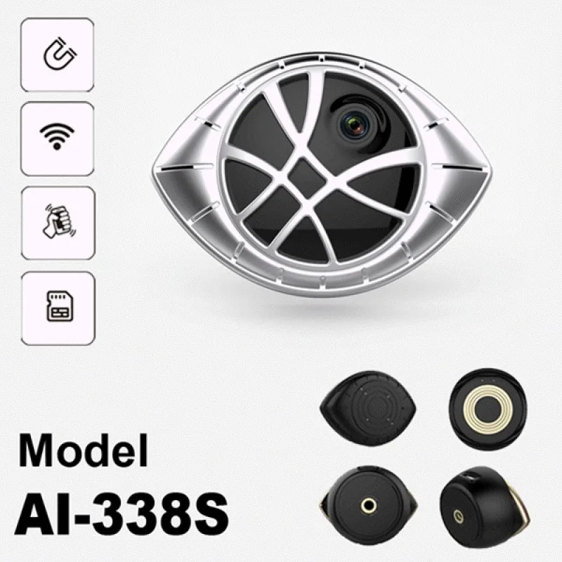 Серебряная версия портативный магнитный wifi DVR камера наблюдения Обнаружение