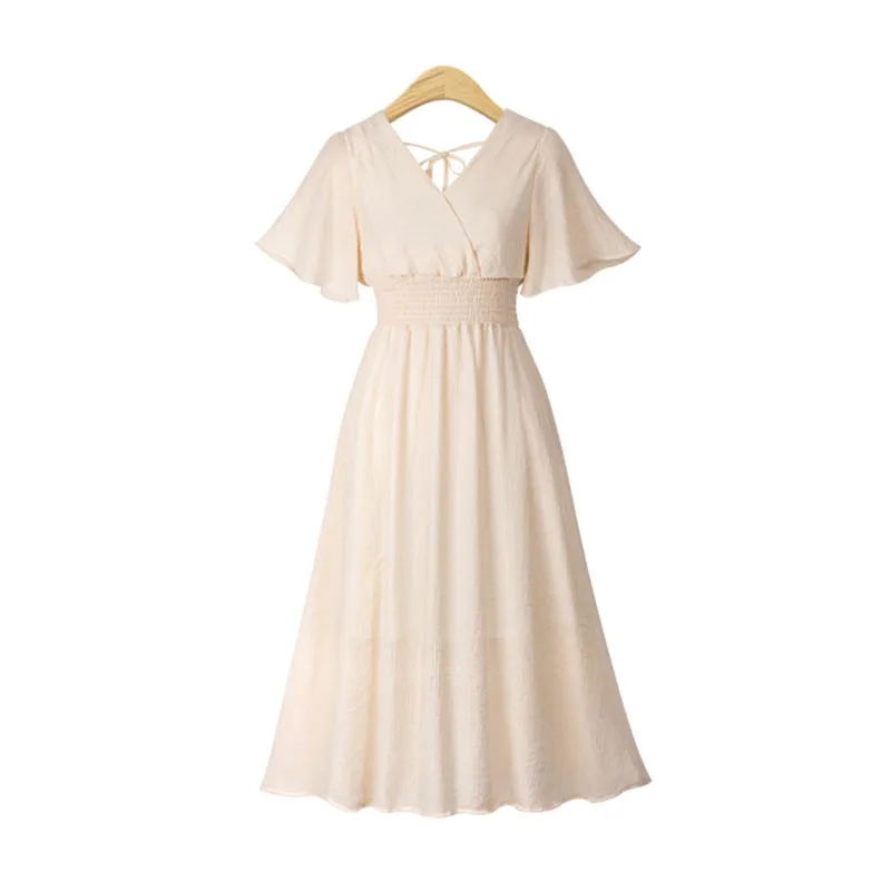 

Hot Summer Dress 2018 Women Boho Beach Casual Evening Party streetwear V-neck Dress chiffon plus size vestidos verano OK129
