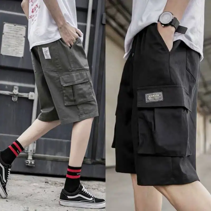 

Cargo Shorts Men Hip Hop Summer Shorts Streetwear 2019 New Fashion Knee Length Short Joggers Casual Short Pants With Pockets