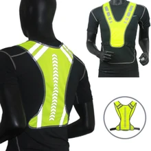 Светоотражающий защитный жилет для езды на велосипеде и бега, велосипедный жилет для ночного бега, жилет для мужчин и женщин