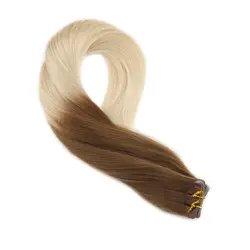 Moresoo ленты в наращивание волос натуральные волосы кожи уток клей на волос 2,5/PC 20 шт. 50 г коричневый ombre блондинка Бесшовные Волос