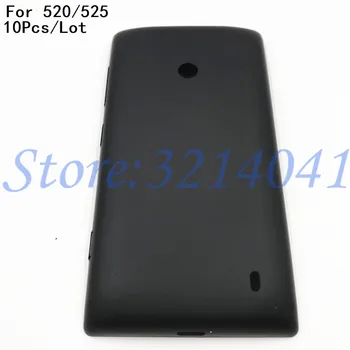 

10Pcs/Lot Replacement Battery Door Back Cover Housing For Nokia Lumia 520 525 Battery Cover Housing Side Button With Logo