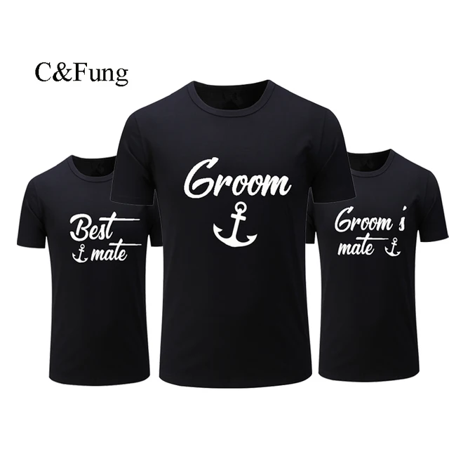 C Fung Custom Groom With Anchor Tshirts Grooms Wedding Party Shirts C Fung Custom Groom With Anchor Tshirts Grooms Wedding Party Shirts Bachelor Tees Best Man T Shirt Tee Tops
