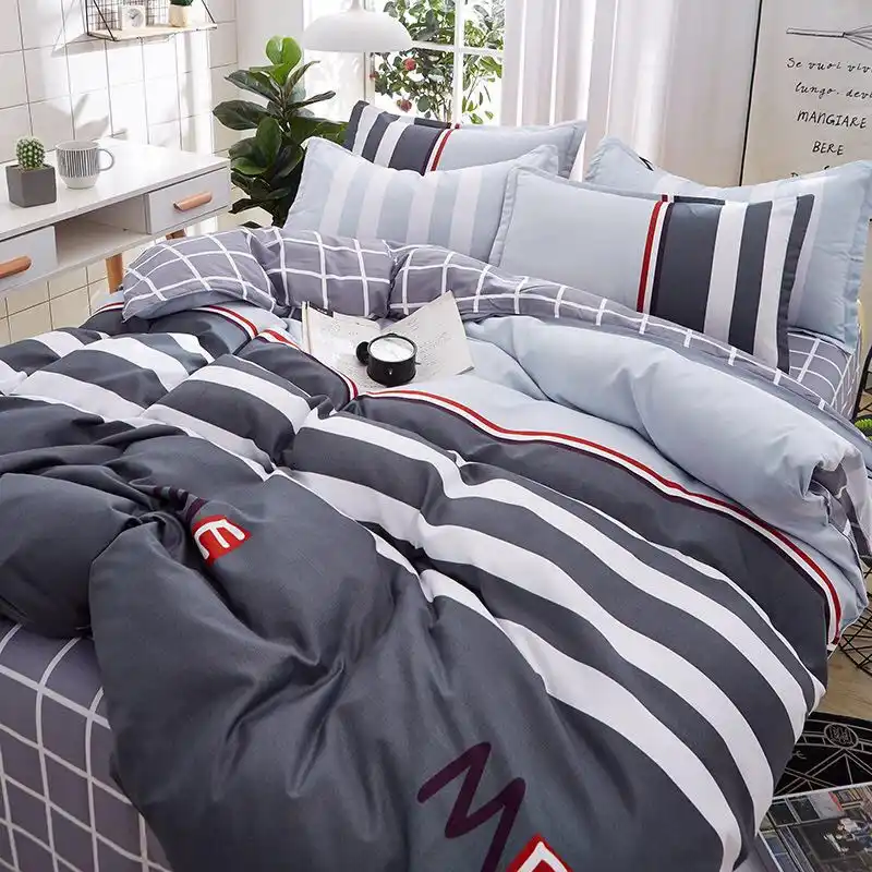 15 Colors Cartoon Style Sanding Bedding Set Superking King