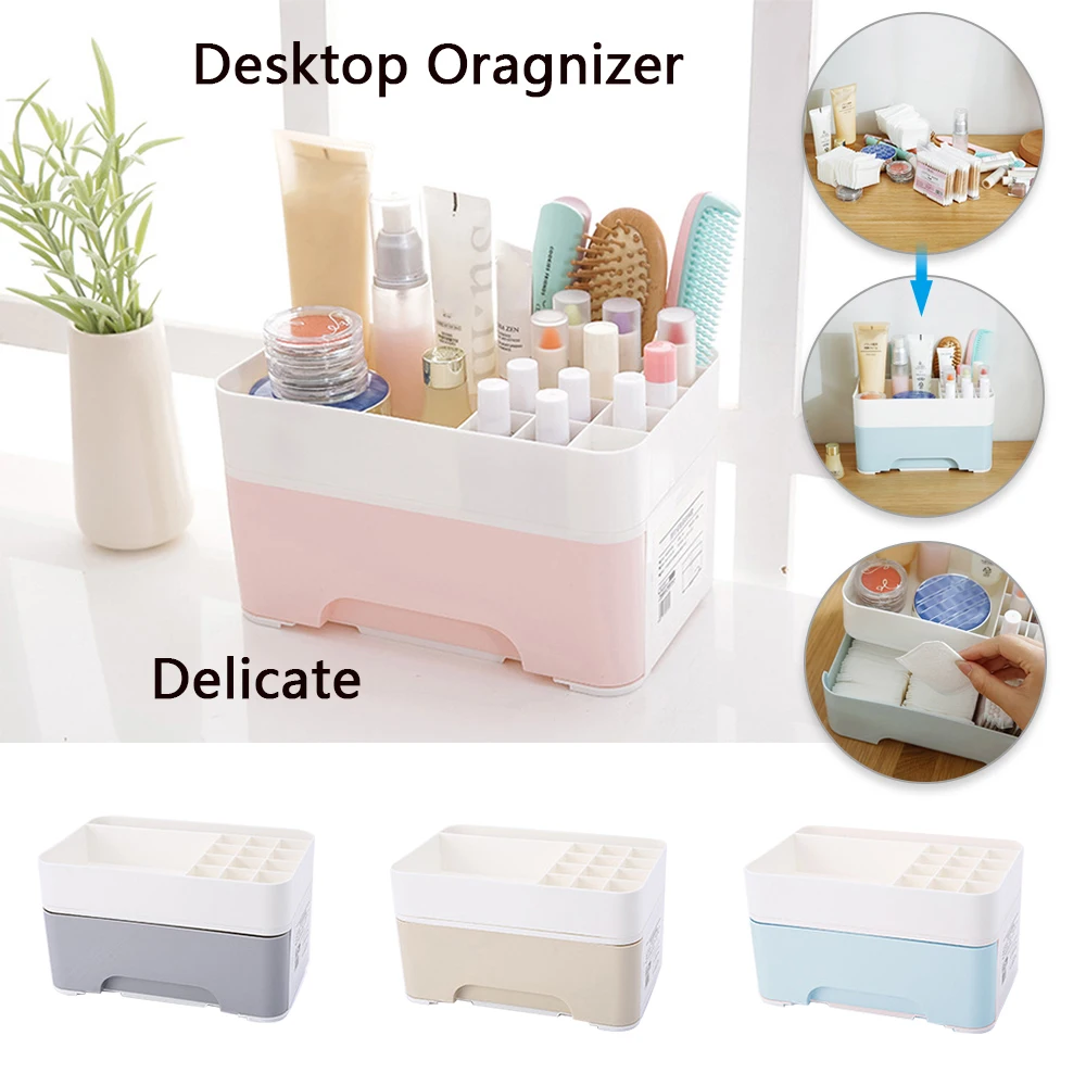 Plastic Cosmetics Box Holder Jewelry Makeup Drawer Organizer