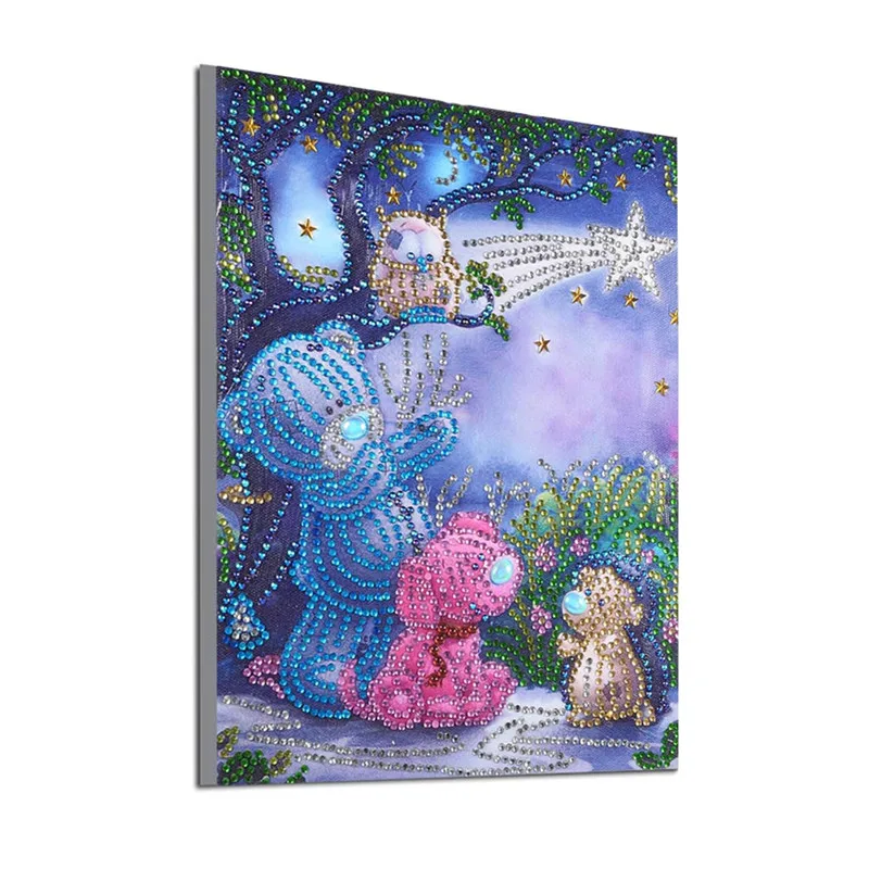 

5d Special Shaped Diamond Painting Animals Owl Bears Picture DIY Rhinestone Partial Drilled Diamond Embroidery Home Decor Gifts