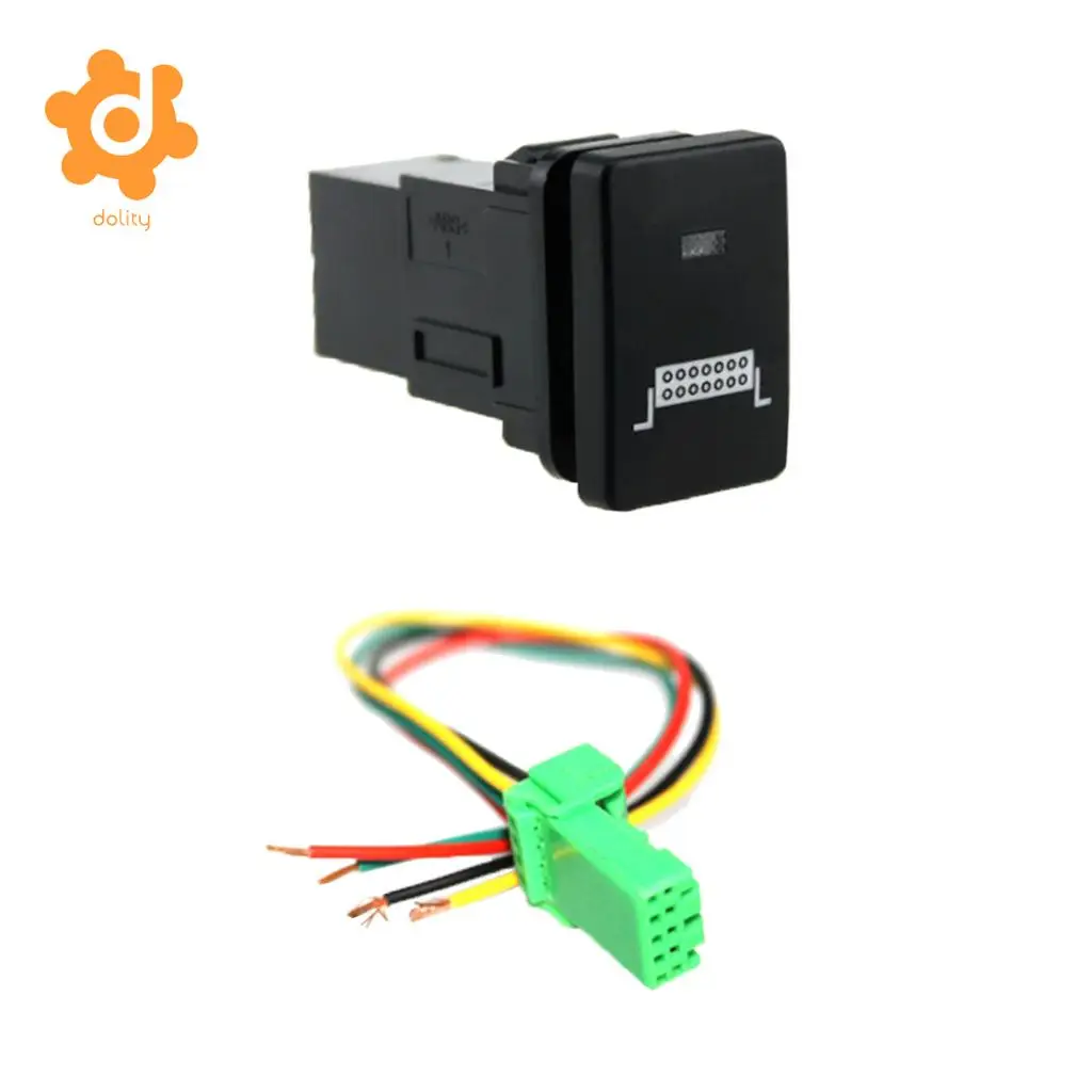 4 Pole Push Button Switch Blue LED for Toyota Camry Land Cruiser Hilux