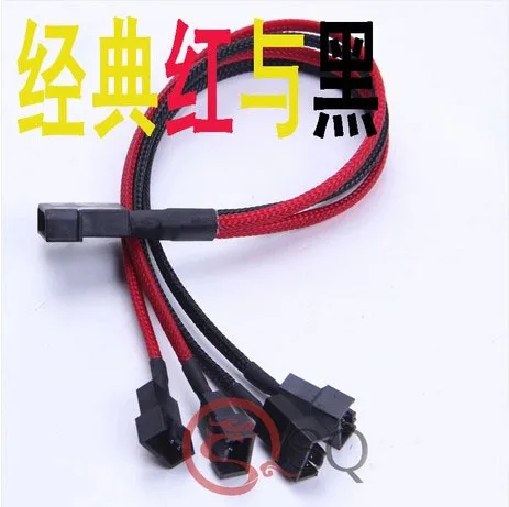 

PC DIY IDE Molex to 4 * 12V 4Pin Socket (2pin wire) Cooling Fan Splitter Connector Jack Power Supply Cable Cord 22AWG Wire 30cm