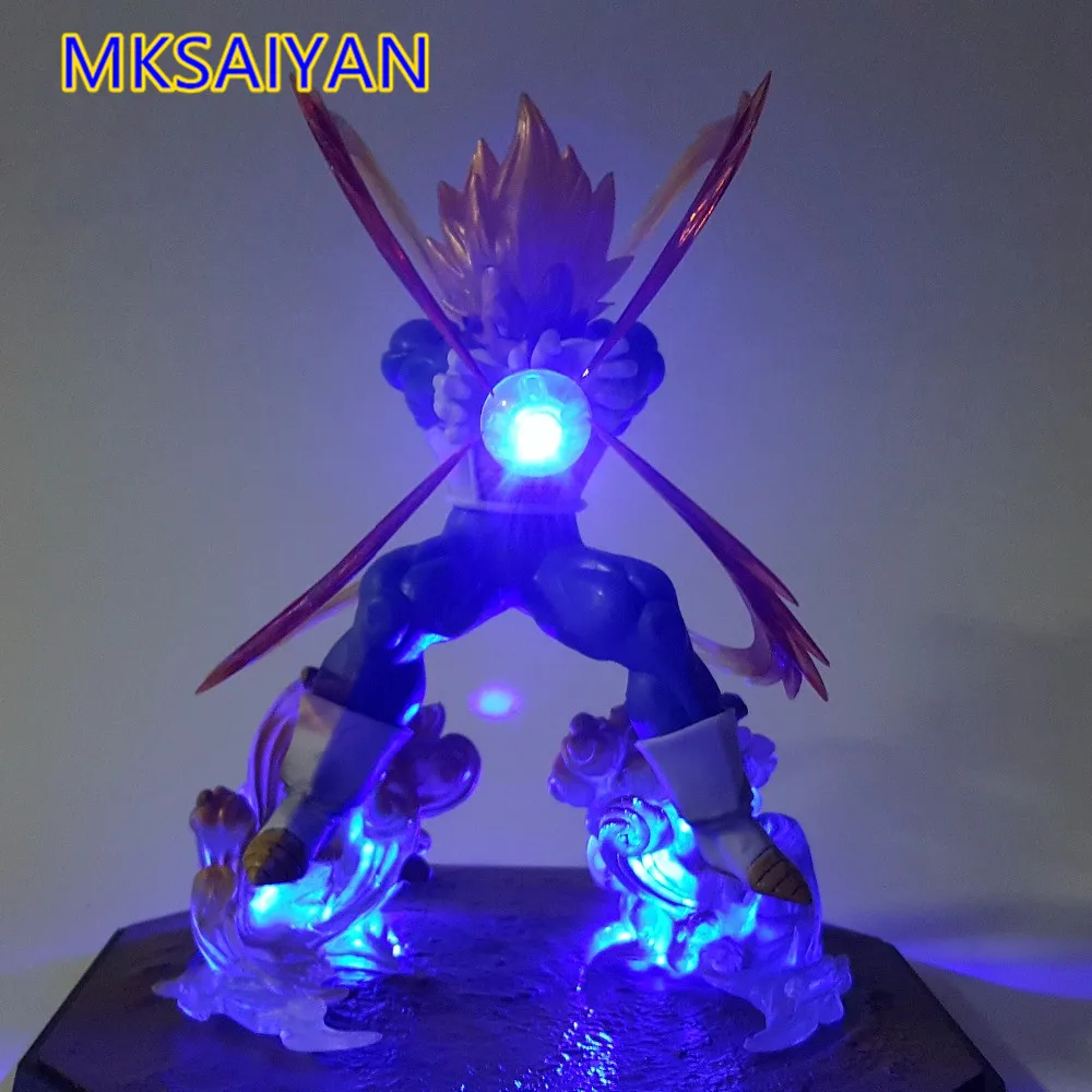 Dragon Ball Z Vegeta Супер Saiyan светодиодные игрушки Аниме Kamehameha светильник DBZ ПВХ фигурка Гоку Коллекционная модель кукла подарок игрушки