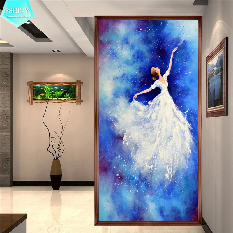 

PSHINY 5D DIY diamond embroidery sale Dancing Decorative Beauty Full Square diamond painting rhinestone diamond new shelves