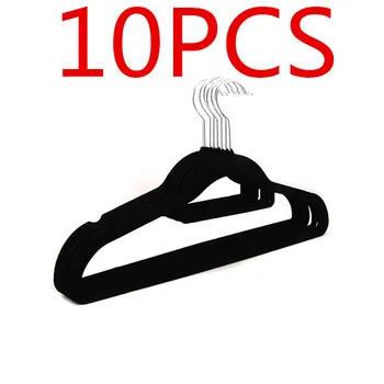

10pcs Flocked Clothes Rack Multifunction Flocked Non-Slip Clothes Racks Hangers Plastic Clothes Rack