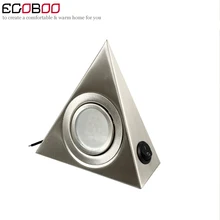 1.2w spotlight Triangle LED Under Cabinet lights with rocker switch 110V / 220V Kitchen Under-Counter lighting (2pcs/lot)
