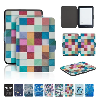 

Painting design cover case for Kobo Clara HD 6" e-reader 2018 new release smart protective cover skin
