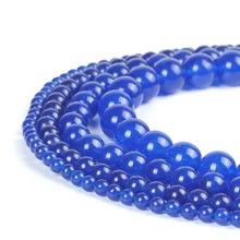 Сапфир нефрит Натуральный Камень Бисер с украшением в виде кристаллов Jasper кварц камень Бусины 4/6/8/10 мм шарик Для Исламская мусульманская молитва браслет ювелирных изделий