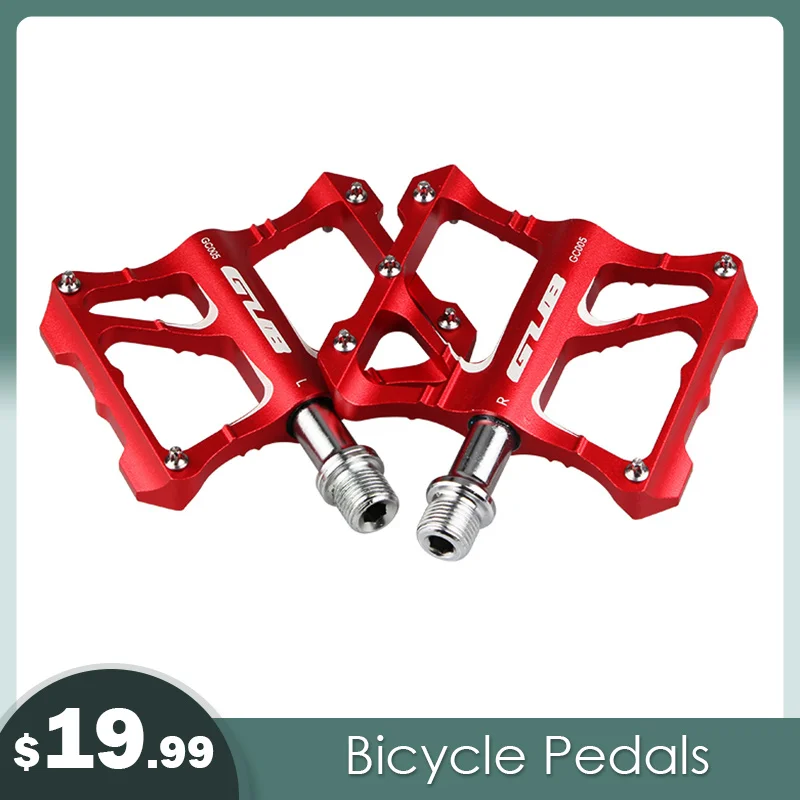 

GUB Aluminum Alloy Bicycle Pedals CNC Sealed Bearing Flat Platform Antiskid Ultralight Cycling Pedal MTB Riding Bike Part