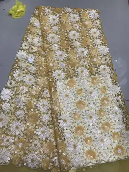 

Glitter lace fabric 450*125CM gray african lace fabric with sequin high quality champagne sequin fabric for evening dress sewing