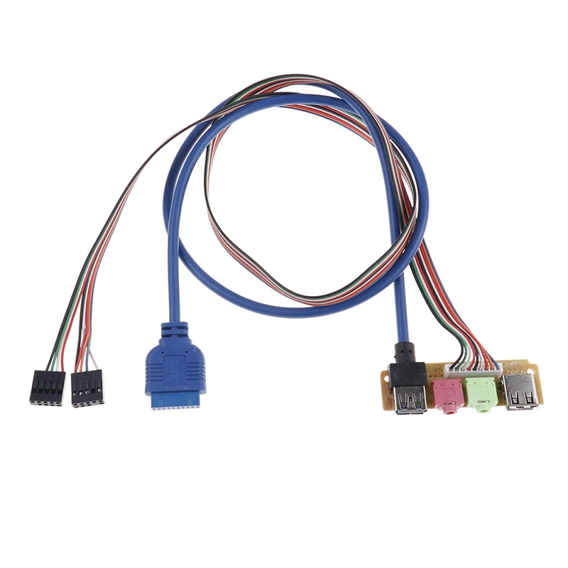 USB 70 см 2 0 + 3 порт шасси PC чехол для компьютера аудио Передняя панель Замена кабеля