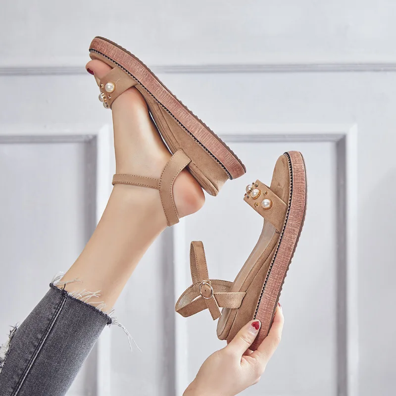 

Sandals Woman 2019 Bottom Slope Leisure Women's Shoes Word Fairy Shoe