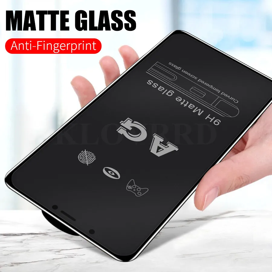 

6D Anti Fingerprints Full Glue Matte Frosted Cover Tempered Glass Screen Protector for iPhone X XS MAX XR 8 7 6S 6 Plus 8Plus