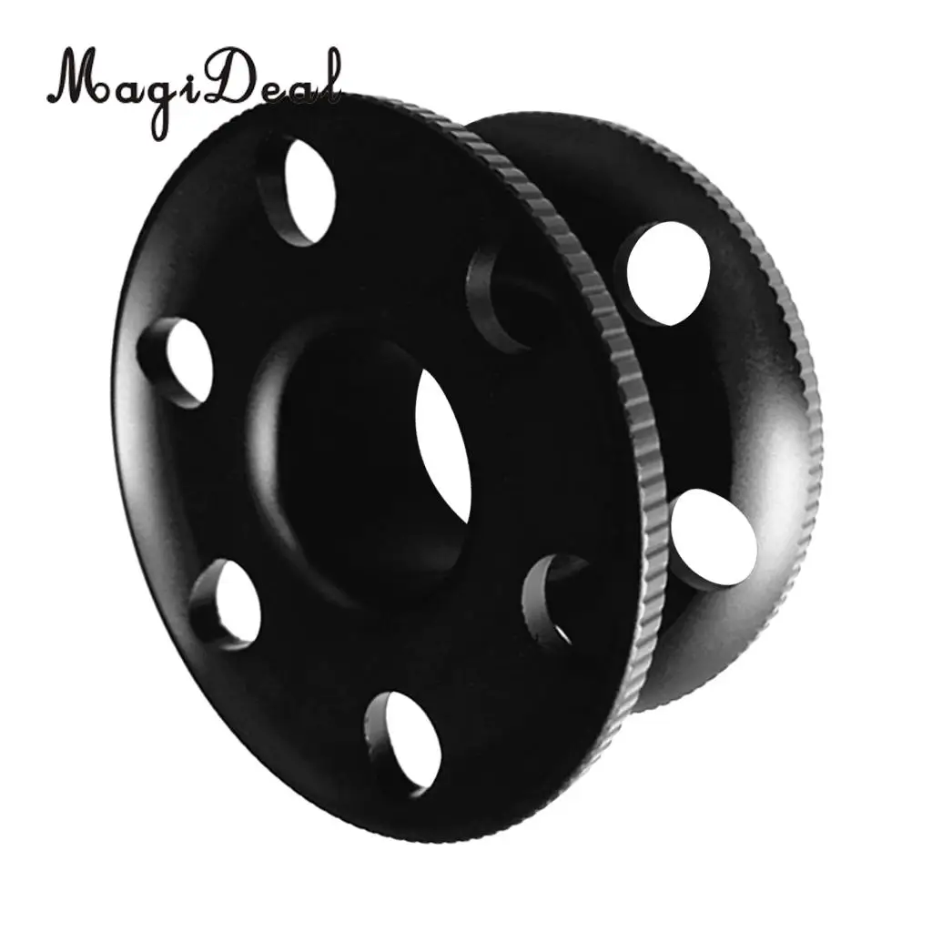 MagiDeal 2 Pieces Aluminum Scuba Diving Finger Spool Dive Reel Empty Guide Line Spool