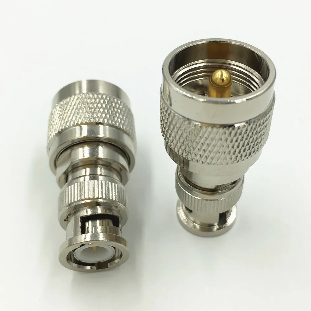 50 шт. латунь BNC Q9 штекер к УВЧ PL259 SO239 прямой PTFE RF коаксиальный провод разъем
