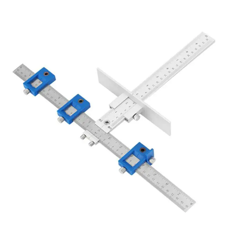 

Drilling Hole Locator Tool Jig Positioner 1pc Portable Inch/mM Scale Punch Guide Adjustable Cabinet Handles Knobs