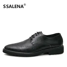 Men Lace-Up Leather Casual Shoes Male Business Breathable Shoes Fashion Summer Pointed Toe Oxfords Comfortable Shoes AA12290