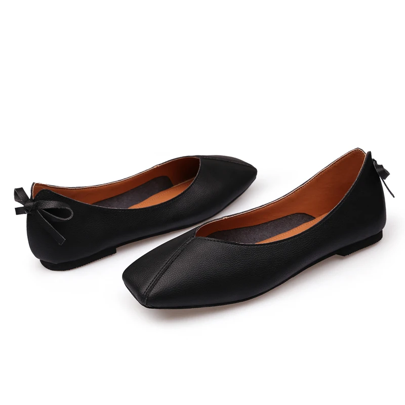 Ekoak/Новинка; обувь из натуральной кожи; женская модная повседневная обувь с бантом-бабочкой; Весенняя мягкая женская обувь на плоской подошве