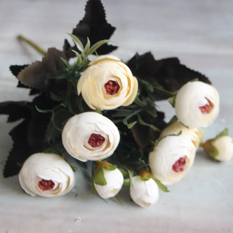 1 шт. искусственный цветок Шелковый цветок Искусственный лист роза искусственные растения для свадьбы домашний Декор Декоративные цветы 8DA