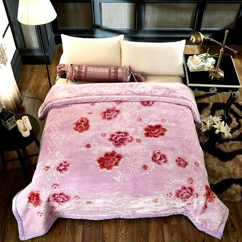 5,0 кг коричневое рельефное зимнее теплое Облачное одеяло s Двухслойное мягкое тяжелое одеяло пушистое толстое комфортное покрывало на кровать 200*230 см - Цвет: violet blue